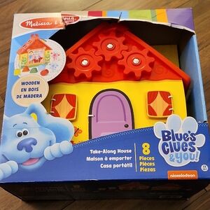 Melissa & Doug Blue's Clues & You! Take-Along House - Yellow, Red, Purple.